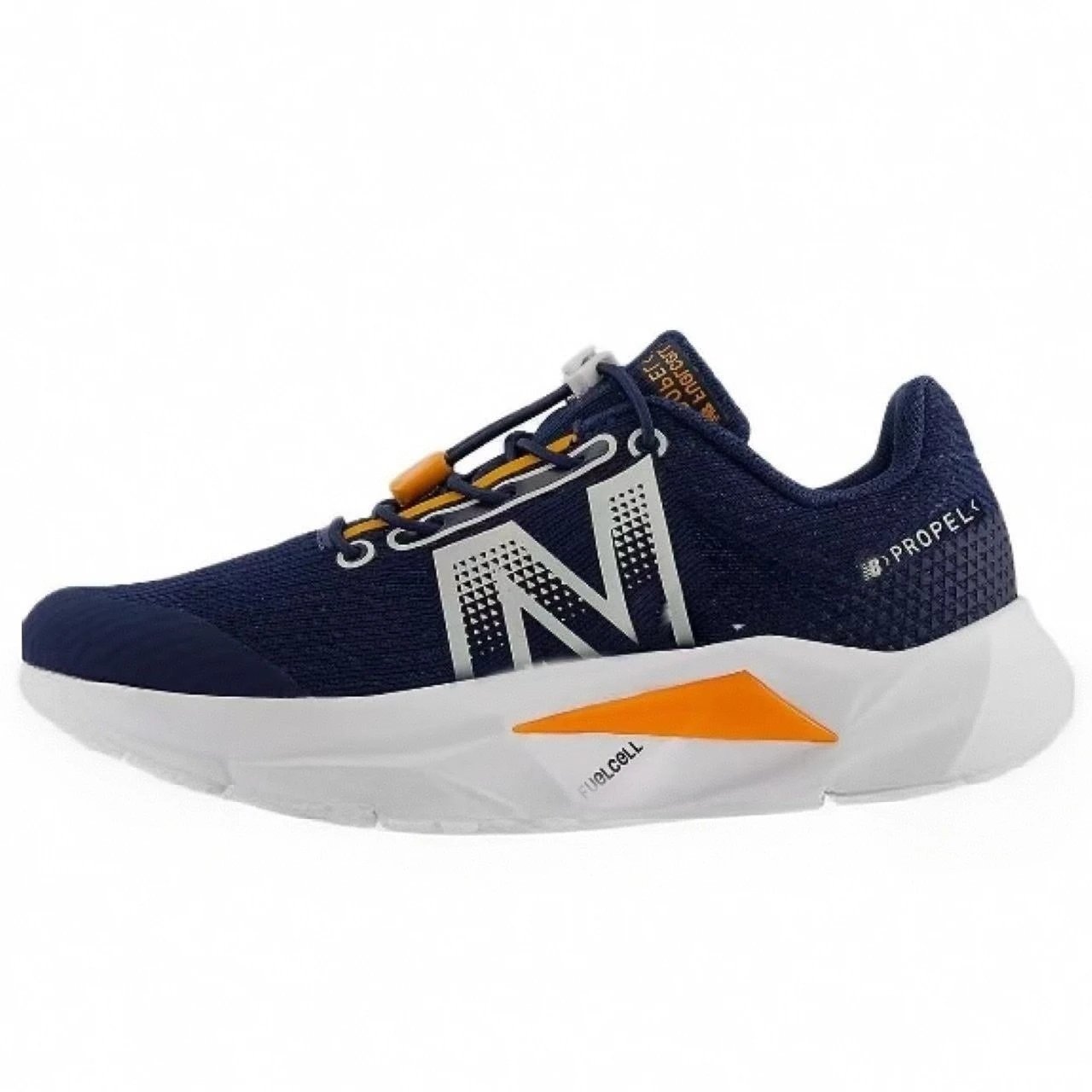 Unbranded Sneakers Low-Top Lace-Up Knit — Blue, white, and orange