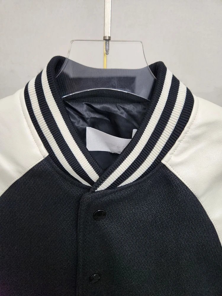 Unbranded Jackets Varsity bomber jacket with contrast raglan panels image 4