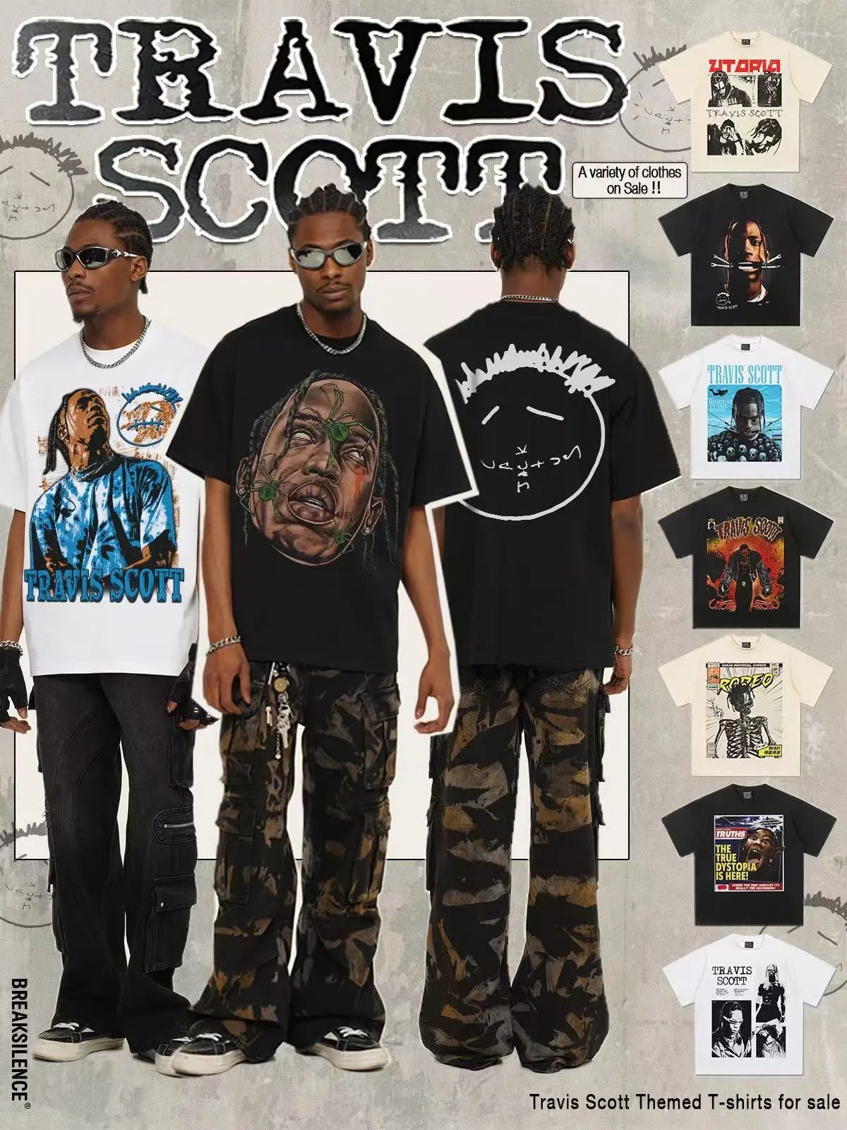 Travis Scott Themed T-Shirts - 005013