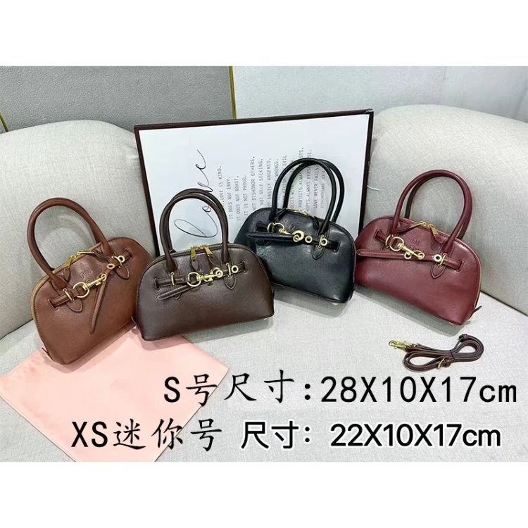 Leather Top Handle Satchel Bag Brown Black Burgundy White Pink Classic