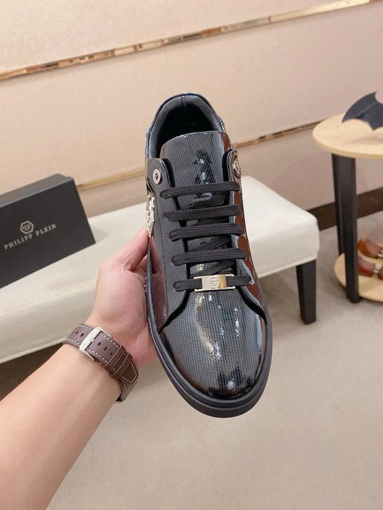 Philipp Plein Sneakers Low-top lace-up glossy with PP hexagon emblem image 2