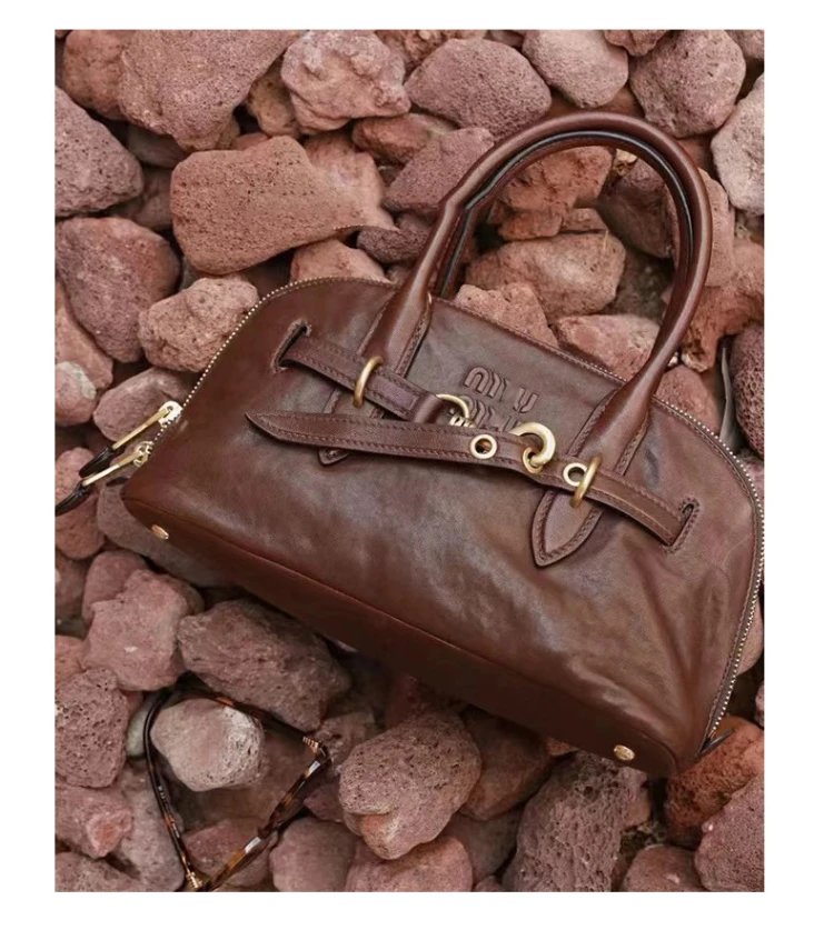 Leather Top Handle Satchel Bag Brown Black Burgundy White Pink Classic