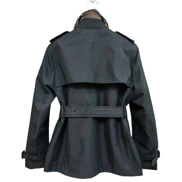 Unbranded Coats Short double-breasted belted trench coat with epaulettes product detail image 2