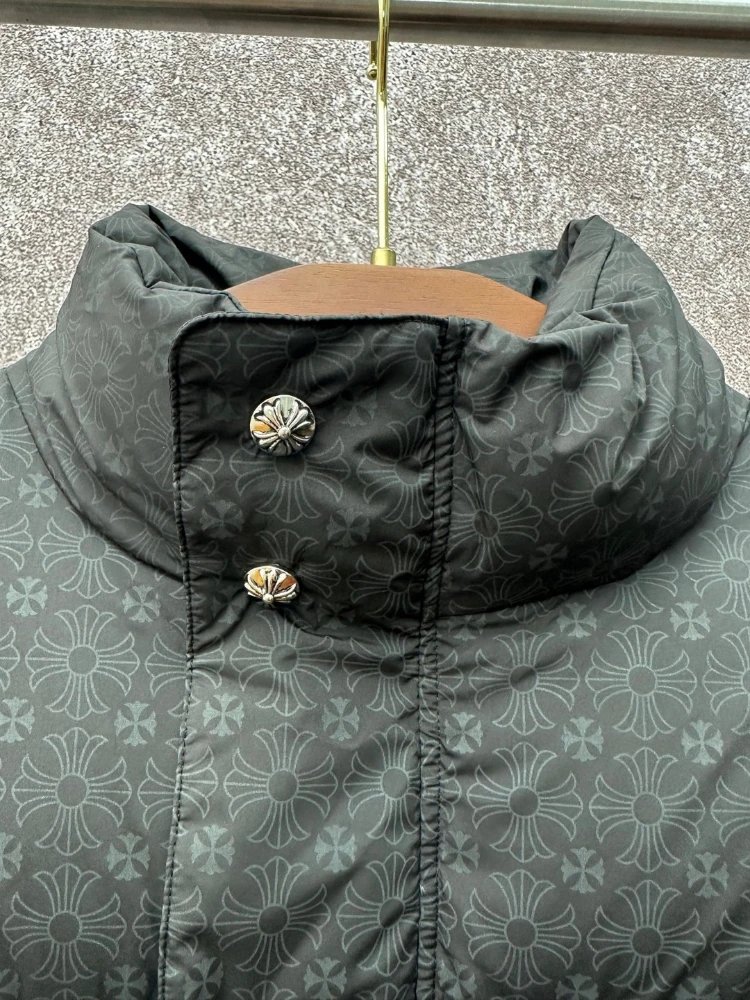 Unbranded Down Jackets Stand-Collar Quilted Puffer with All-Over Cross Motif image 6