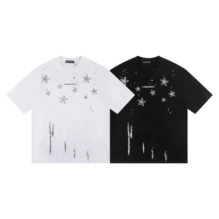 Chrome Hearts Star Splash Graffiti Short Sleeve T-shirt