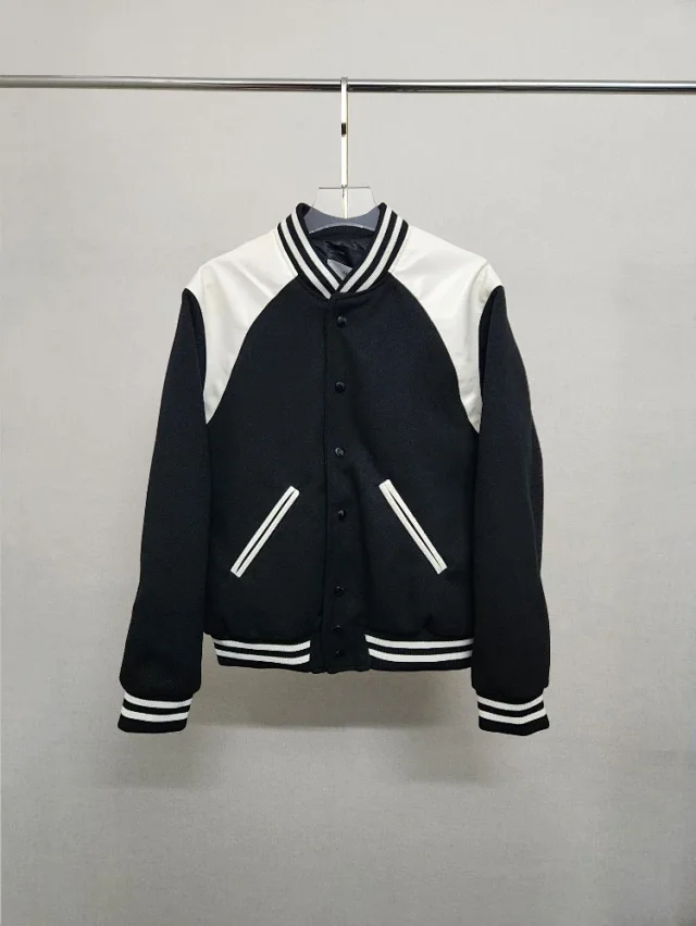 Unbranded Jackets Varsity bomber jacket with contrast raglan panels product detail image 1