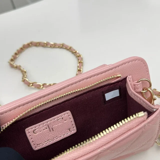 Chanel Crossbody Bags Quilted Phone Wallet with Chain Strap product detail image 6