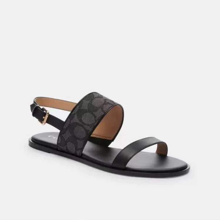 Coach Signature Double-Strap Flat Sandals - 004867