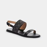 Coach Signature Double-Strap Flat Sandals