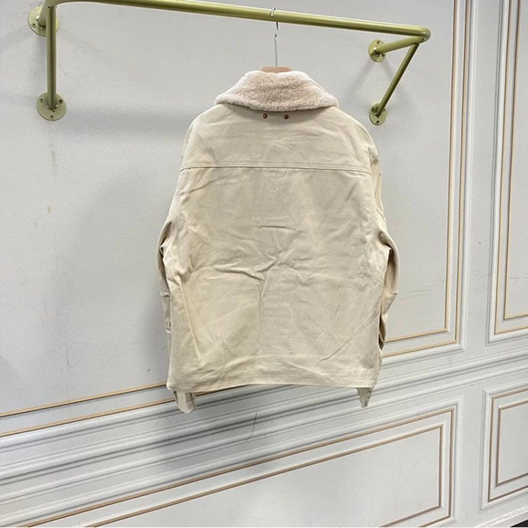 Louis Vuitton Jackets Embossed Monogram Shearling-Collar Jacket image 6