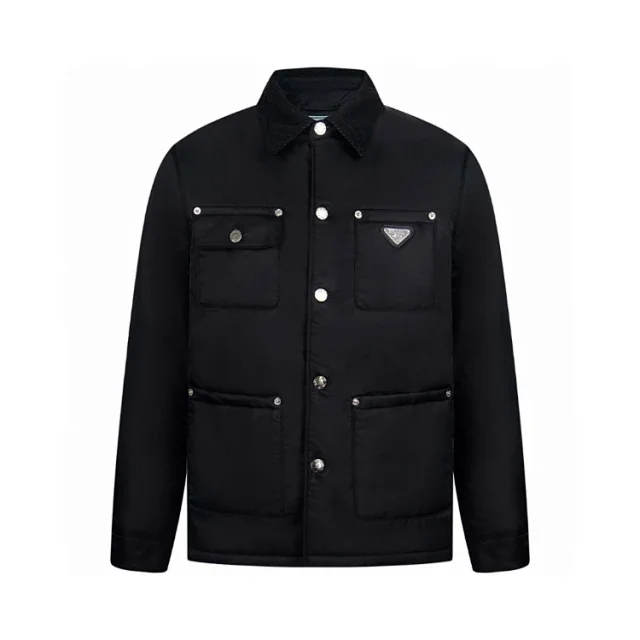 Unbranded Jackets Padded Four-Pocket Button-Front Jacket with Triangle Plaque product detail image 1