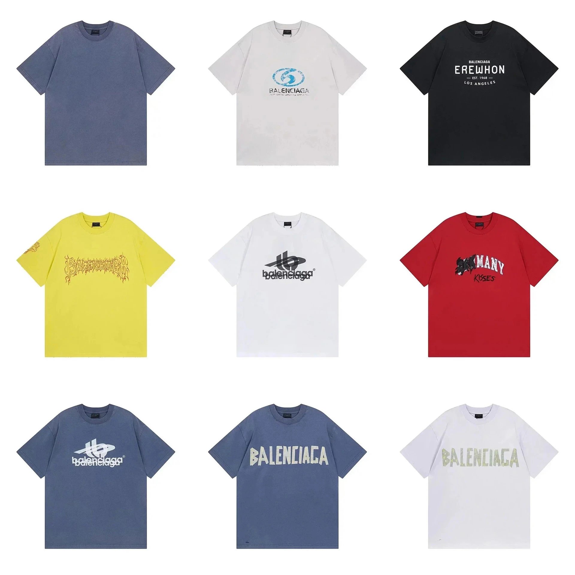 Balenciaga pure cotton printed letter short-sleeved T-shirt