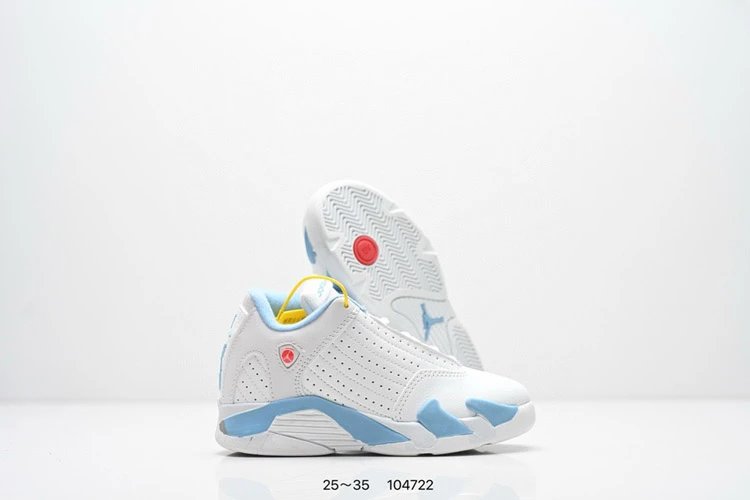 Jordan Sneakers Air 14 Kids' Basketball — White and blue