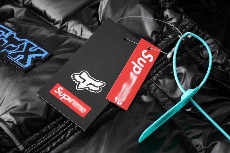 Fox Down Jackets Shiny Hooded Logo-Patch Puffer Jacket image 6
