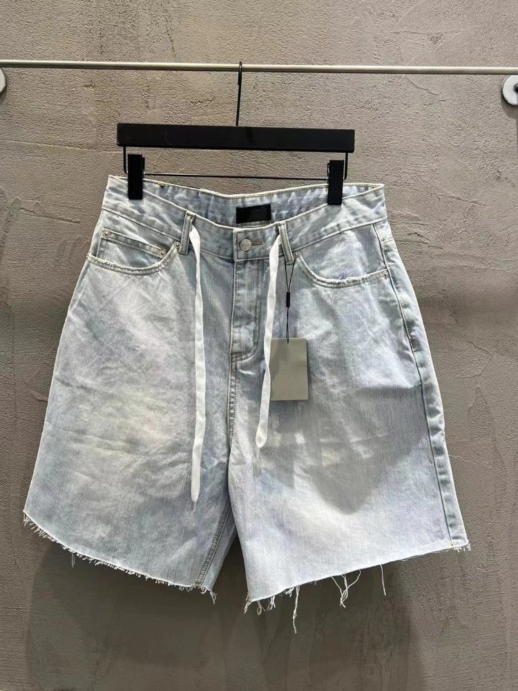 Unknown Brand High-Waisted Distressed Denim Shorts - 004933