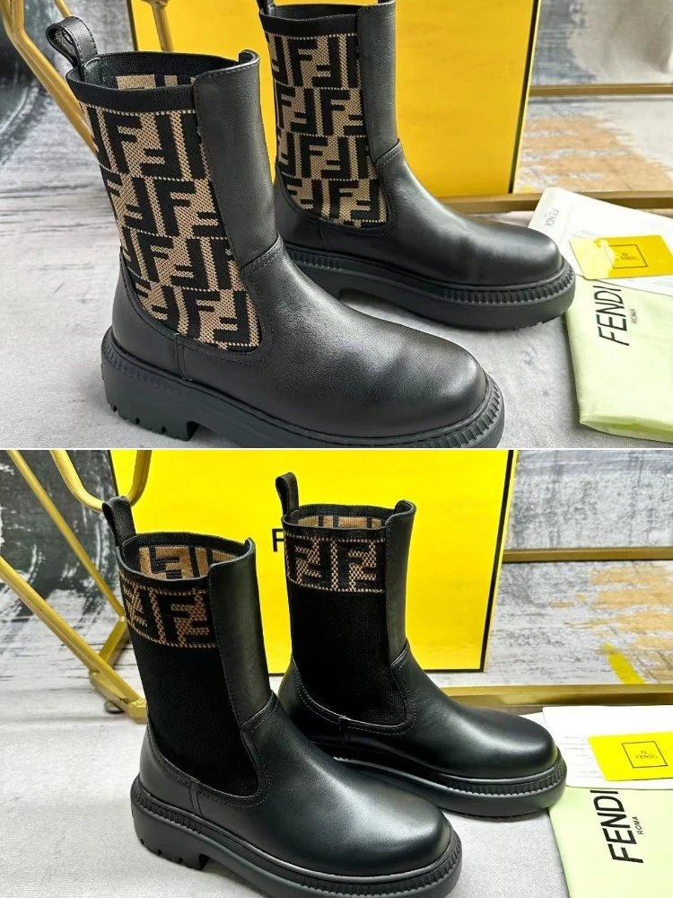 Fendi FF Logo Boots