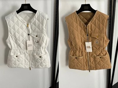 Quilted Diamond-Stitch Waist Cinch Vest [2 styles]