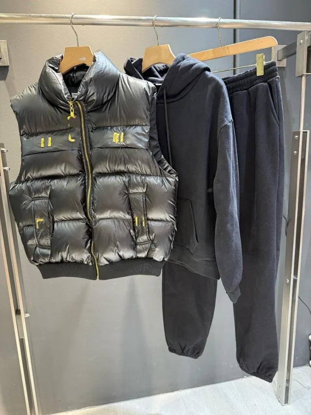 Schiaparelli Matching Sets Three-Piece Puffer Vest, Hoodie and Jogger Set product detail image 4