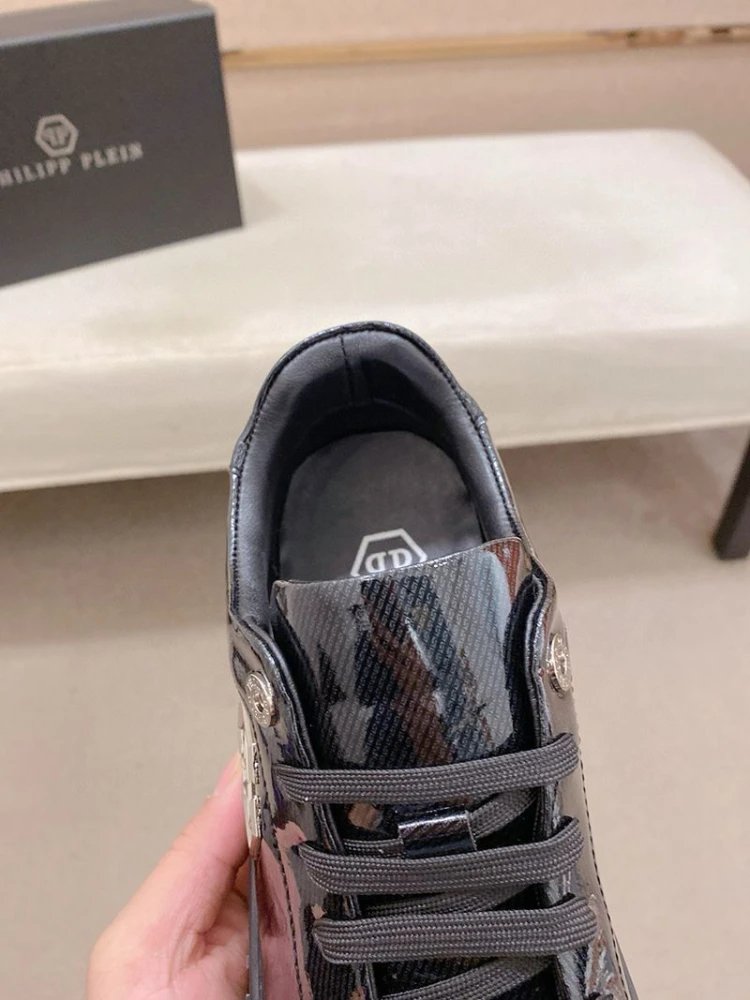 Philipp Plein Sneakers Low-top lace-up glossy with PP hexagon emblem image 4