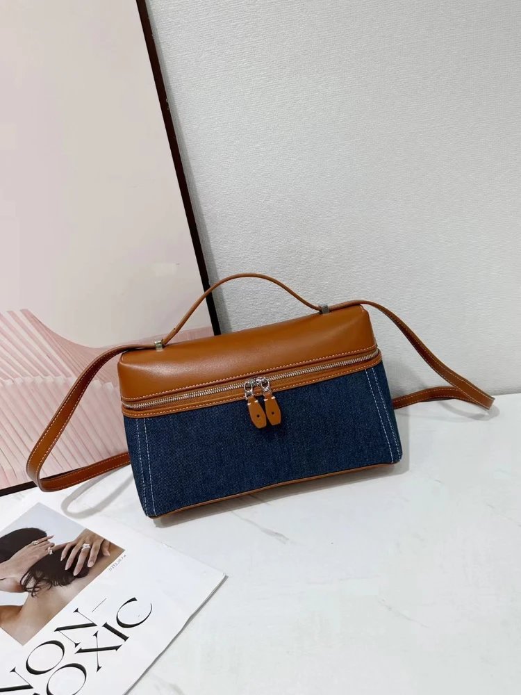 LOEWE Brown Denim Ba