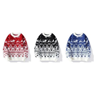 Festive Nordic Reindeer Knit Sweater [3 styles]