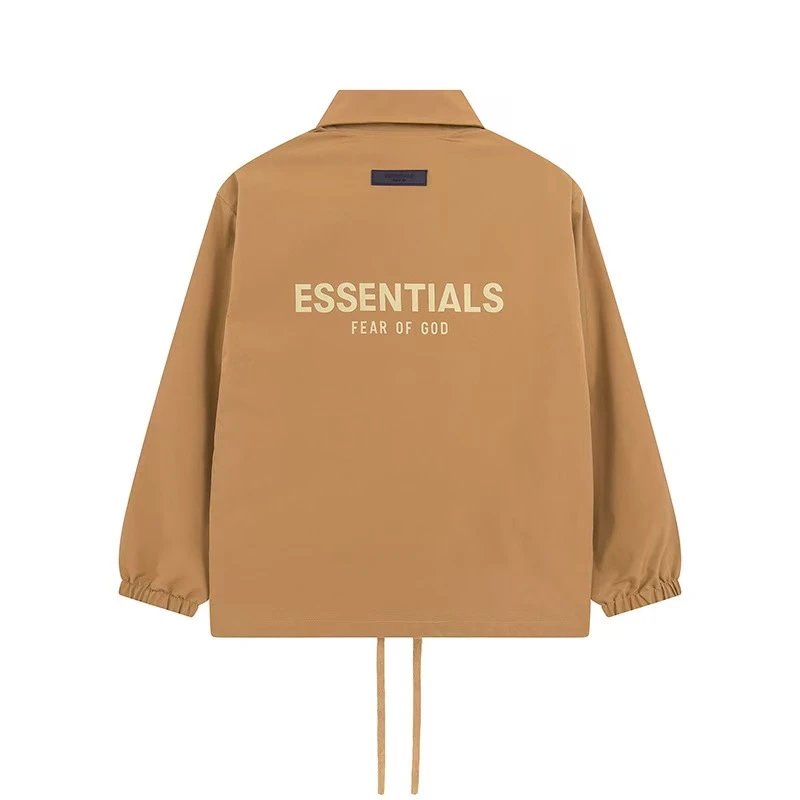 Fear of God Jackets ESSENTIALS 1977 Logo Coach Jacket — 739 brown
