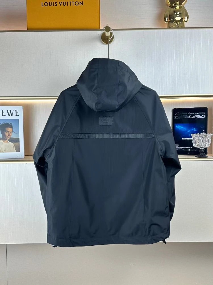 Prada Jackets Hooded multi-pocket zip jacket with triangle plaque image 4