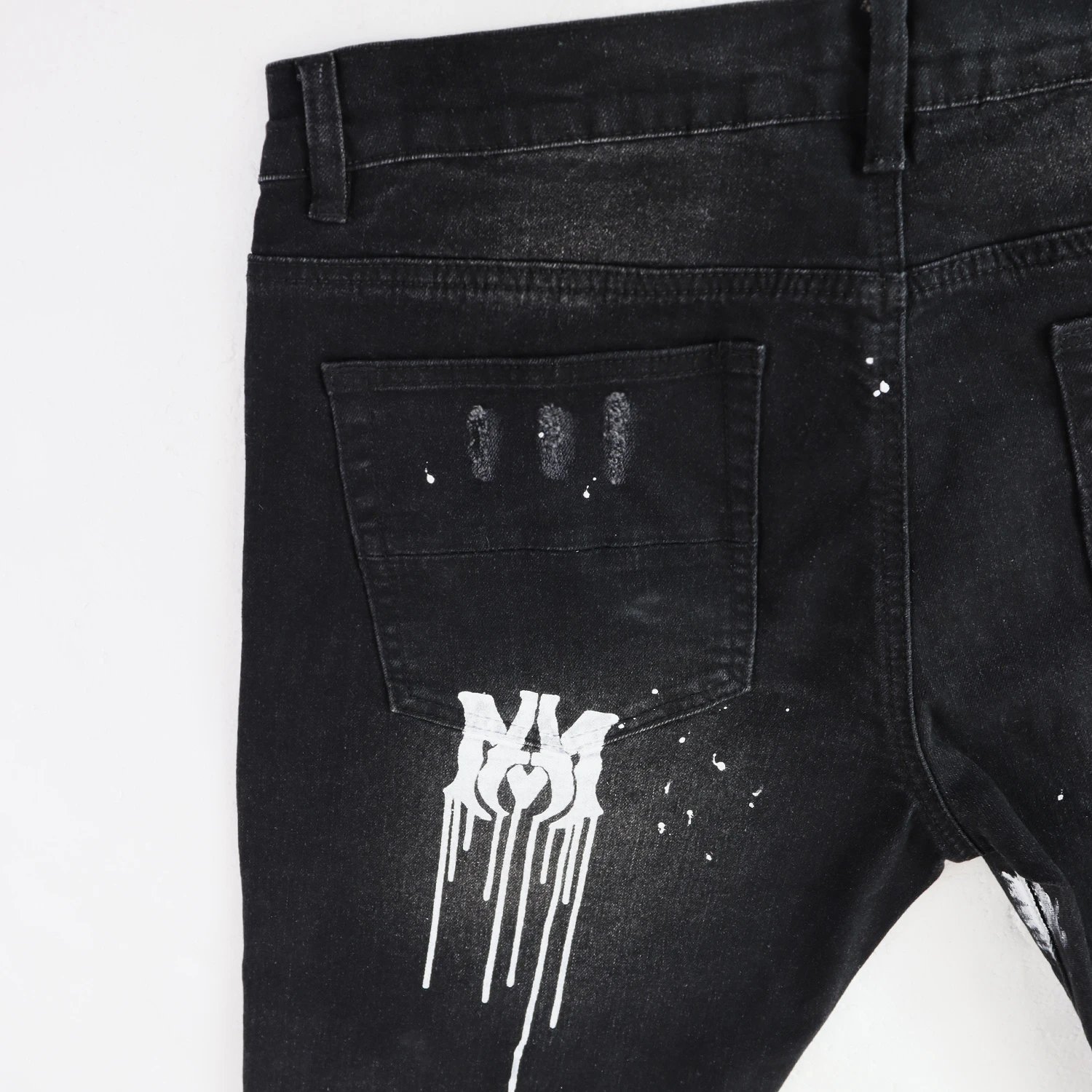 Amiri Jeans Paint-Splatter Distressed Slim-Fit image 6