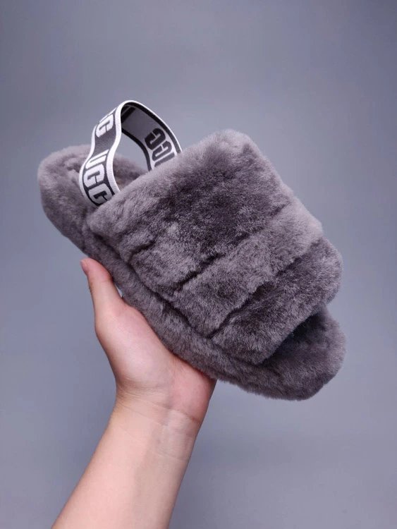 UGG Slippers Fluff Yeah Slide — 5119 Charcoal Gray