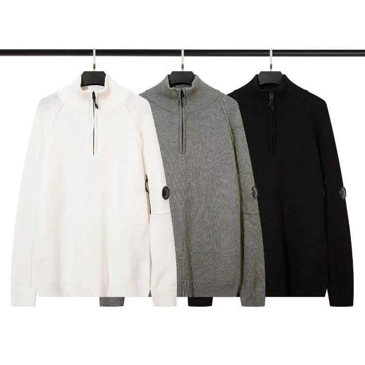 C.P. Company Lens Detail Half-Zip Knit Sweater Multi-Color Collection - 008334