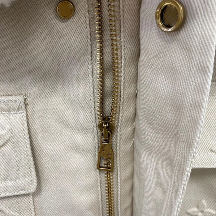 Louis Vuitton Jackets Embossed Monogram Shearling-Collar Jacket image 9