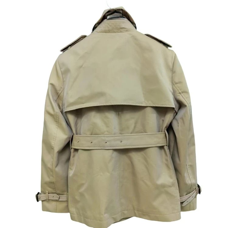 Unbranded Coats Short double-breasted belted trench coat with epaulettes image 3