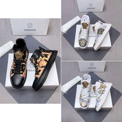 Versace Medusa Print High-Top Sneakers [3 styles]