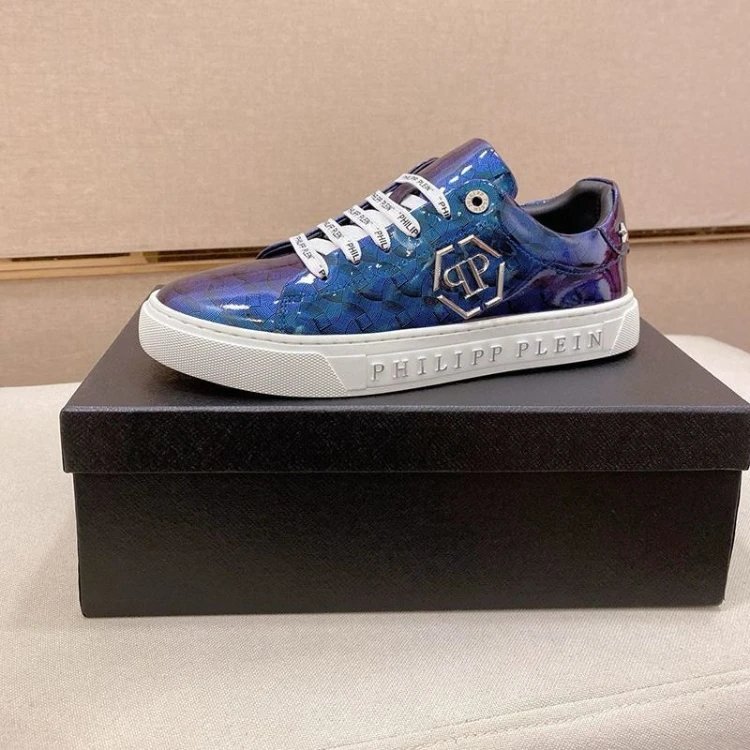 Philipp Plein Sneakers Low-top lace-up glossy with PP hexagon emblem — 5
