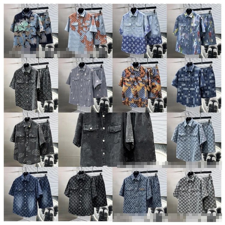 Louis Vuitton Monogram Denim Shirt/Shorts Set - 005016