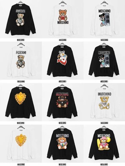 Moschino Teddy Bear Graphic Sweatshirts [35 styles]