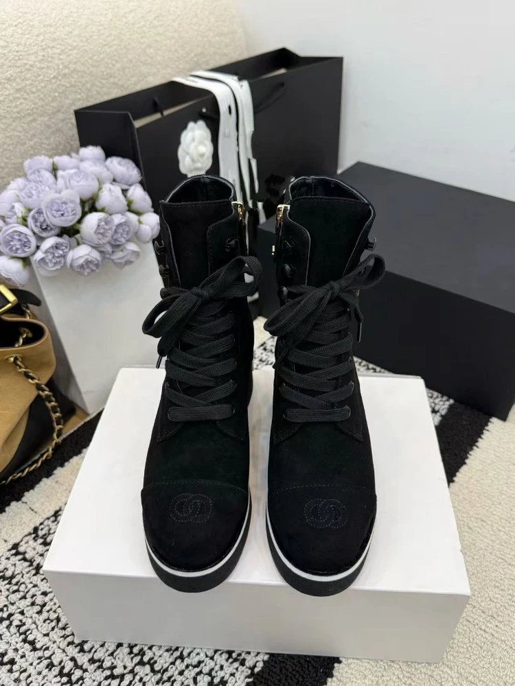 Black suede