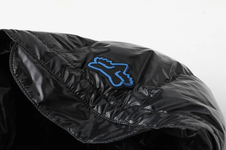 Fox Down Jackets Shiny Hooded Logo-Patch Puffer Jacket image 5