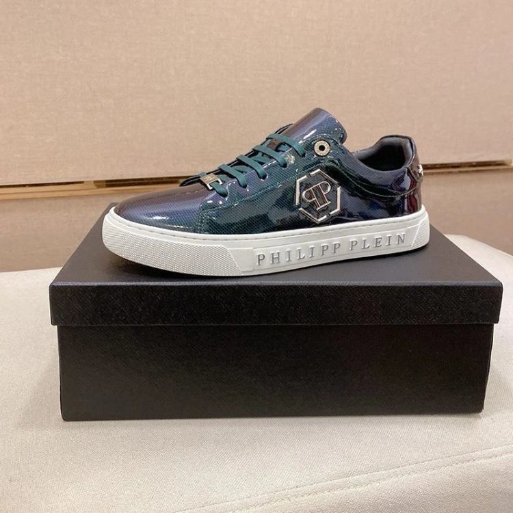 Philipp Plein Sneakers Low-top lace-up glossy with PP hexagon emblem — 4