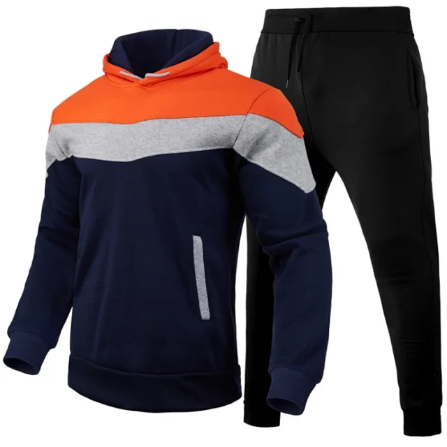 Unbranded Tracksuits Colour-Block Hooded Tracksuit product detail image 4
