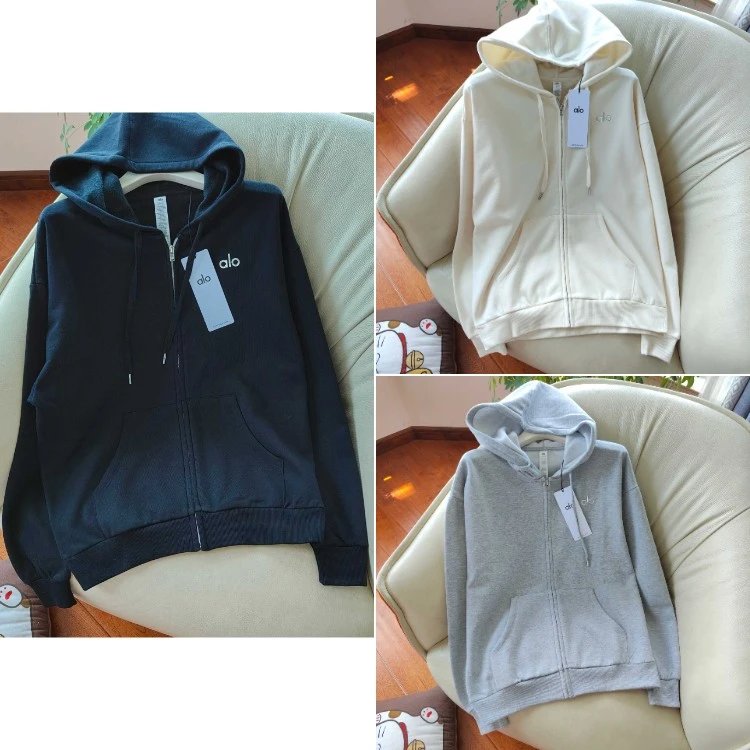 Alo Yoga Mini Logo Zip Up Hoodie