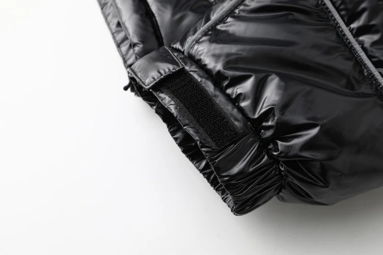 Fox Down Jackets Shiny Hooded Logo-Patch Puffer Jacket image 8