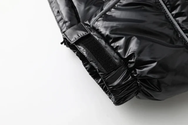 Fox Down Jackets Shiny Hooded Logo-Patch Puffer Jacket product detail image 8