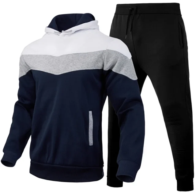 Unbranded Tracksuits Colour-Block Hooded Tracksuit product detail image 3