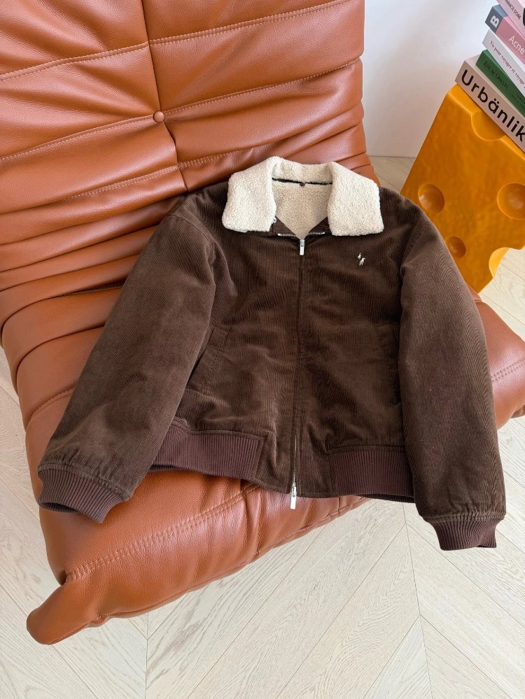 Polo Ralph Lauren Jackets Corduroy zip-up jacket with sherpa collar and embroidered pony logo image 1