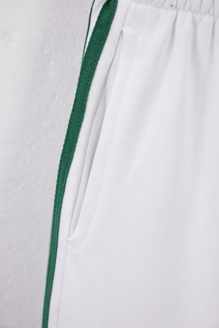 Unbranded Trousers Straight-leg striped track pants with elastic waistband image 6