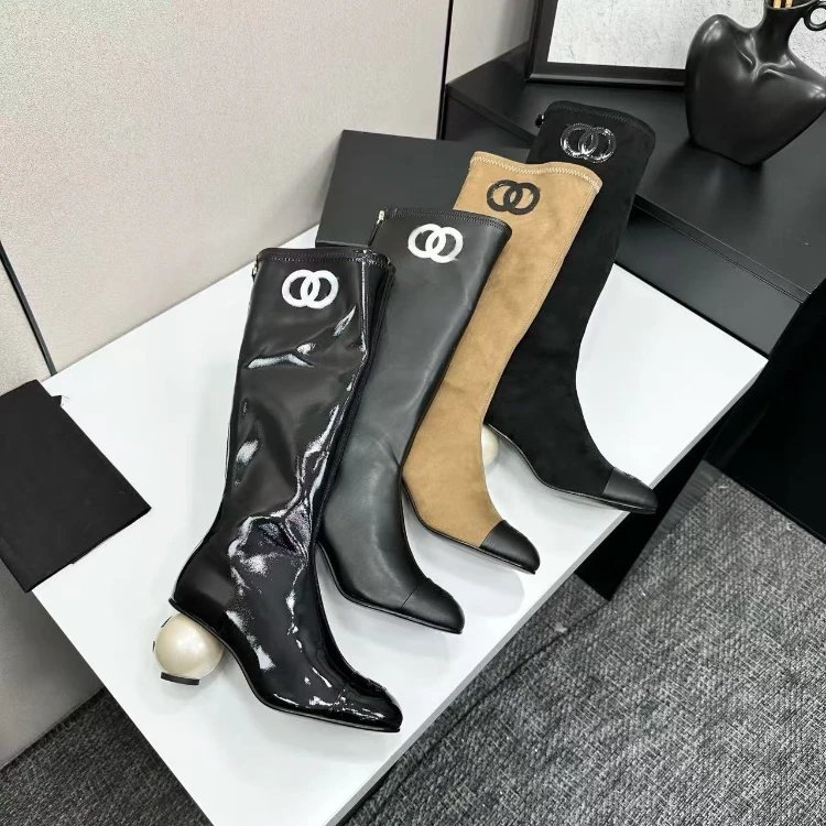 Chanel CC Logo High Boots