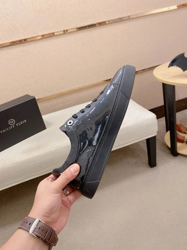 Philipp Plein Sneakers Low-top lace-up glossy with PP hexagon emblem image 3