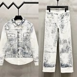 Celine Denim Shirt and Jeans Set [2 styles]