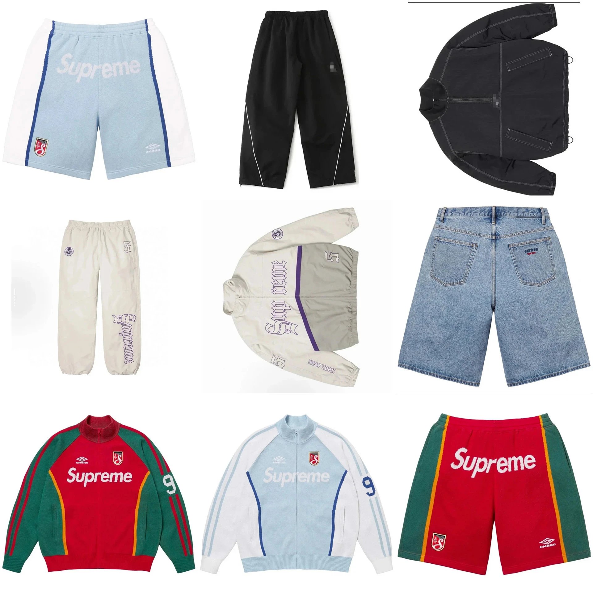 Supreme SS25 New Color Collaborative Track Jacket and Shorts Set